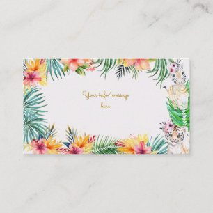 Watercolor gold Wild safari kids birthday Enclosure Card