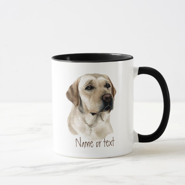 Watercolor Golden Labrador Pet Dog Custom  Mug (Right)