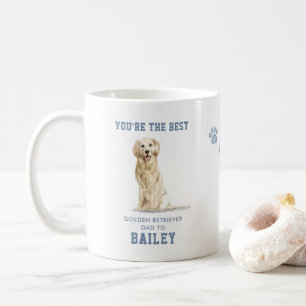Watercolor Golden Retriever Dog Dad Photo Coffee Mug