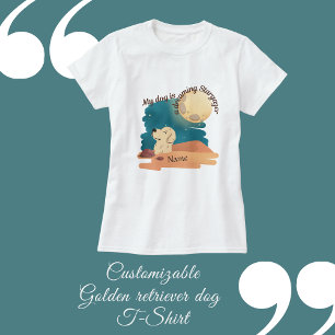 watercolor Golden retriever Labrador dog customise T-Shirt