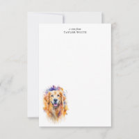 Watercolor Golden Retriever Personalised Thank You