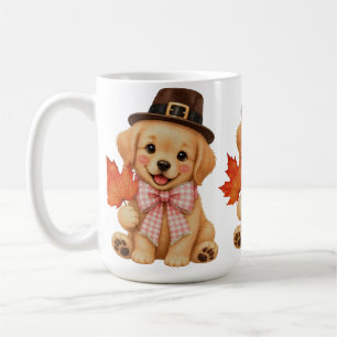 Watercolor Golden Retriever Puppy Fleece Coffee Mug