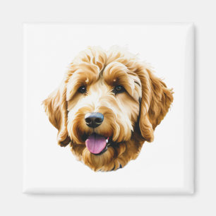 Watercolor Goldendoodle Magnet