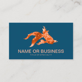 watercolor goldfish business card