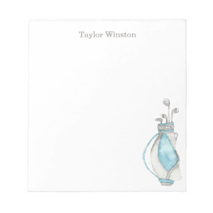 Watercolor Golf Bag Notepad