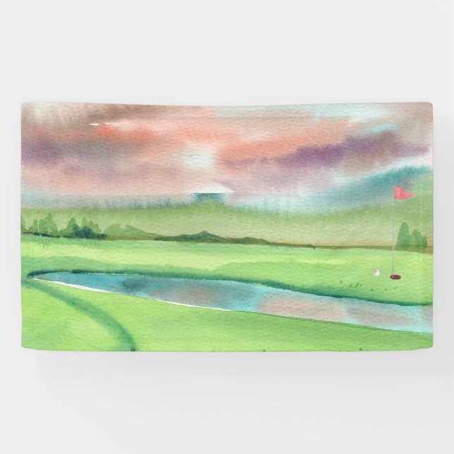 Watercolor Golf Banner (Horizontal)