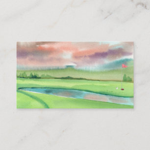 Watercolor Golf Business Card