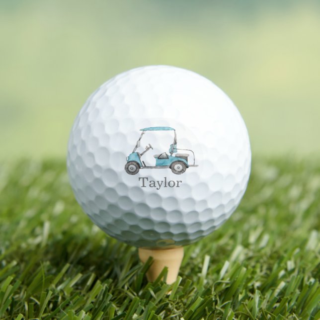 Watercolor Golf Cart Golf Balls (Insitu Tee)