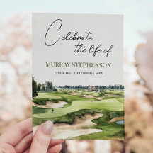 Watercolor Golf Course Celebration Of Life