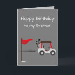 Watercolor Golf Fun Golf Brother Birthday Fun Card<br><div class="desc">Cute Watercolor Golf Golfer Fun Art for your Brother's birthday  Perfect for the one who loves golfing</div>