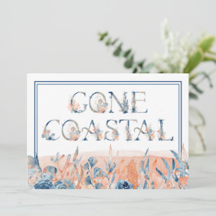 Watercolor Gone Coastal I've Moved  Announcement