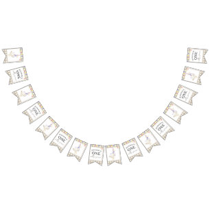 Watercolor Goose 1st birthday Bunting