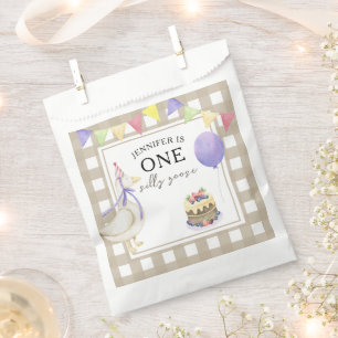 Watercolor Goose 1st birthday Favour Bags