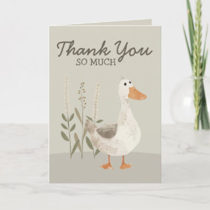 Watercolor Goose Baby Shower - Thank You Card