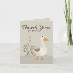 Watercolor Goose Baby Shower - Thank You Card