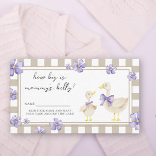 watercolor goose - How big is mommy's belly Enclosure Card