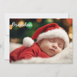 Watercolor Goose - Photo Baby Announcement Card