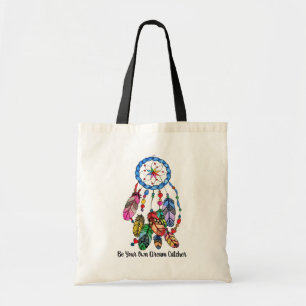 Watercolor gorgeous rainbow dream catcher tote bag
