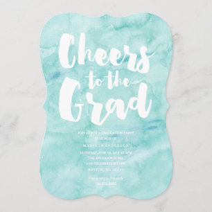 Watercolor Grad   Graduation Invitation