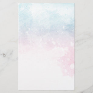 watercolor gradient ombre stationery