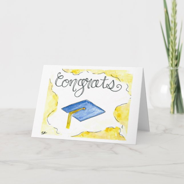 Watercolor Graduation Card (Front)