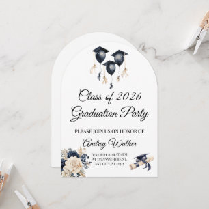 Watercolor Graduation Invitation Class of 2026