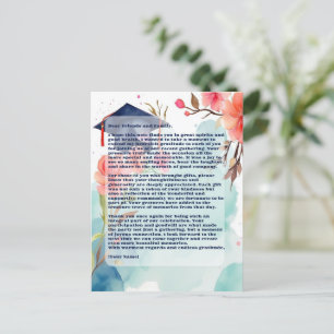 Watercolor Graduation Party  Postcard