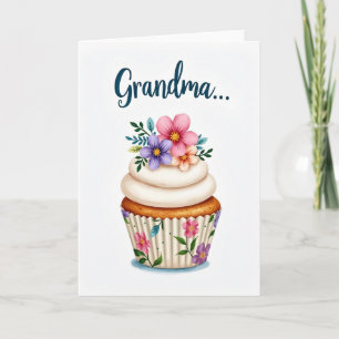 Watercolor Grandma Mothers Day Card