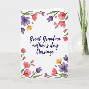 Watercolor Grandmas Day Card