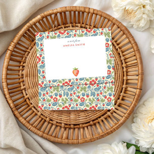 watercolor Grandmillennial Strawberry Pastel Card