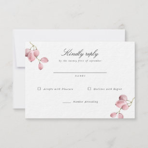 Watercolor Grape Vine Wedding RSVP Card