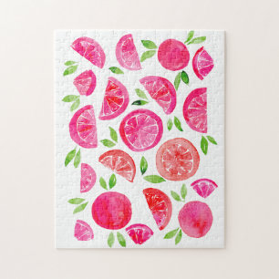 Watercolor  grapefruit jigsaw puzzle