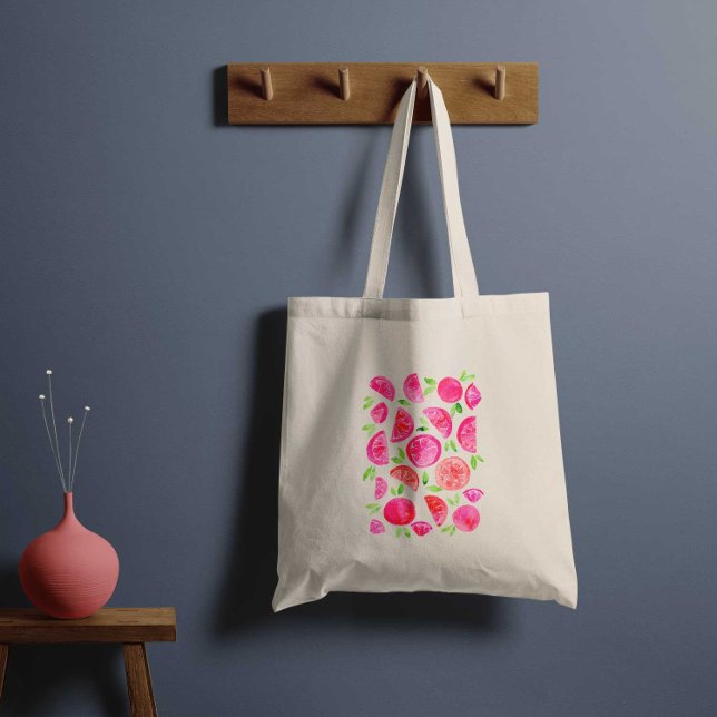 Watercolor  grapefruit tote bag (Creator Uploaded)