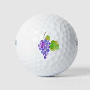 Watercolor Grapes Golf Balls