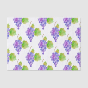 Watercolor Grapes Pattern 2 Tissue Paper