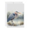 Watercolor Great Blue Heron Bird Wildlife Nature 
