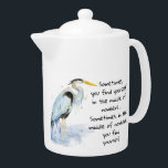 Watercolor Great Blue Heron Inspirational Quote<br><div class="desc">Original watercolor Great Blue Heron Bird with an inspirational,  encouraging,  and uplifting quote</div>