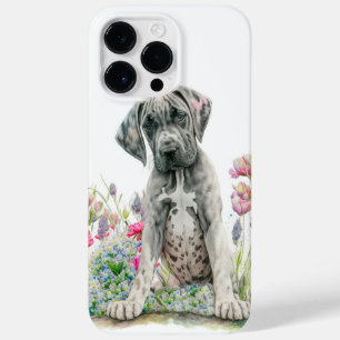 WATERCOLOR GREAT DANE PUPPY DOG Case-Mate iPhone 14 PRO MAX CASE