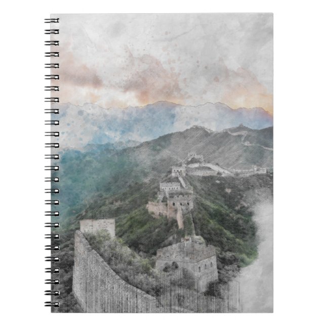 Watercolor great wall of china notebook (Front)