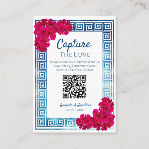 Watercolor Grecian Elegance + Pink Photo Sharing  Enclosure Card