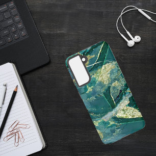 Watercolor Green and Gold Samsung Galaxy Case