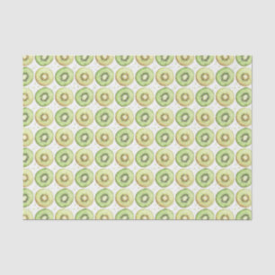 Watercolor Green and Yellow Kiwi Slices Tissue Paper