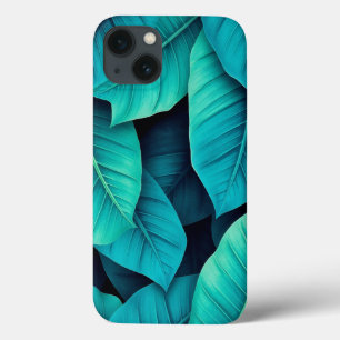 Watercolor Green Banana Foliage Pattern iPhone 13 Case