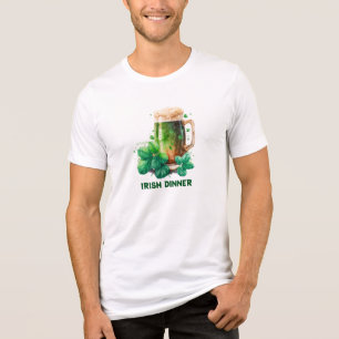 Watercolor Green Beer Tri-Blend Shirt