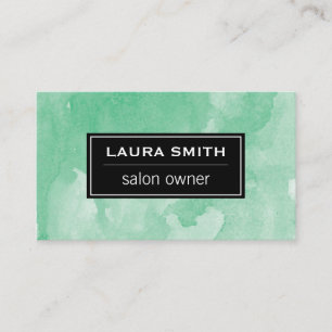 Watercolor Green Business Card