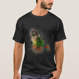 Watercolor Green Cheek Conure parrot  T-Shirt