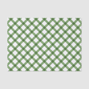 Watercolor Green Christmas Plaid Tissue Paper