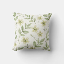 Watercolor green floral pattern 