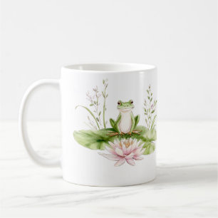 Watercolor Green Frog  Coffee Mug