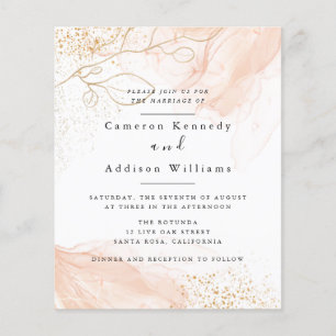 Watercolor Green Gold Eucalyptus Geometric Frame Flyer